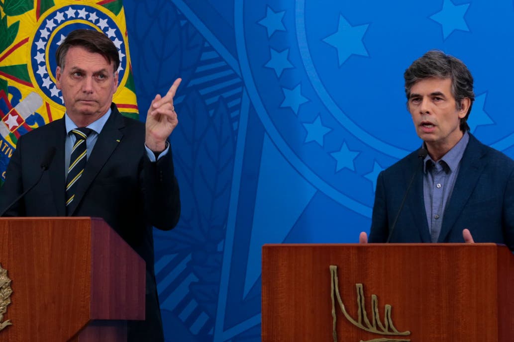 Bolsonaro y Teich, en el día de la presentación del ahora exministro de Salud de Brasil Fuente: AFP - Crédito: Marcello CASAL JR